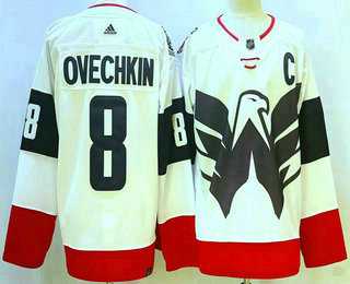 Men%27s Washington Capitals #8 Alex Ovechkin White 2023 Stadium Series Authentic Jersey->vancouver canucks->NHL Jersey